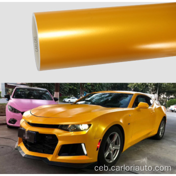 Satin metallic yellow wrap vinyl